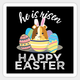 Cute Guinea Pig Hamster Bunny Ears Easter Egg Hunt Risen Sticker